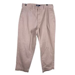 Ralph Lauren Men's 34x29 Khaki Loose Cotton Soft Daily Casual Chino Preppy Pants